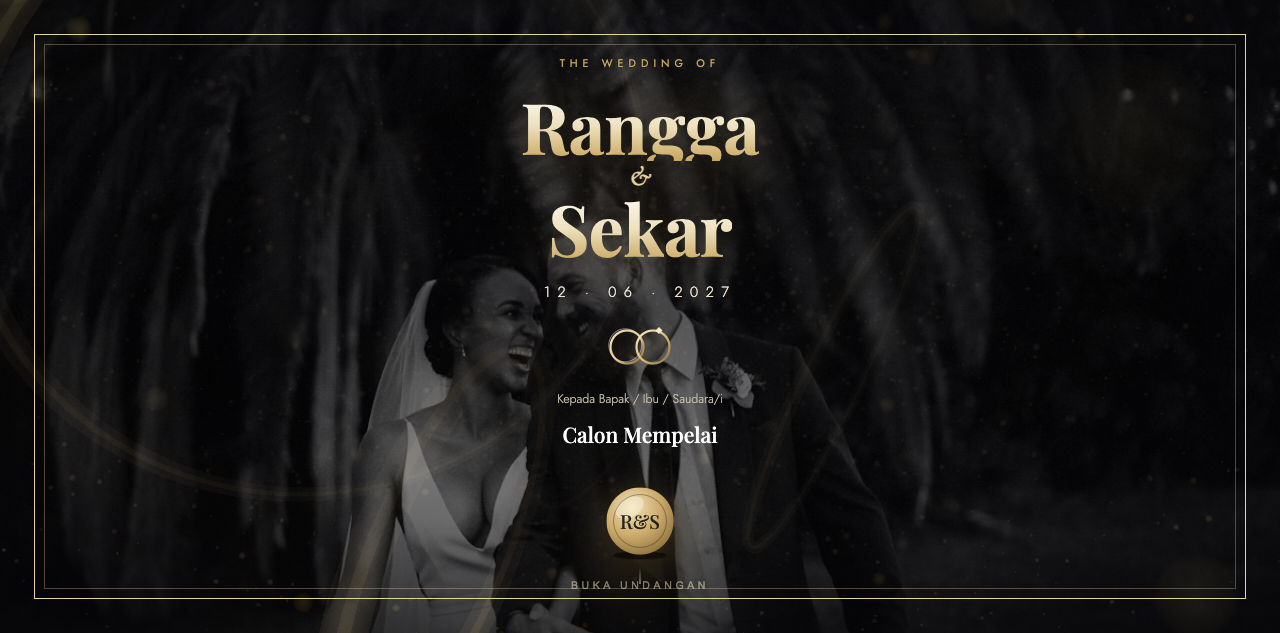 Tampilan cover undangan 3D sinematik